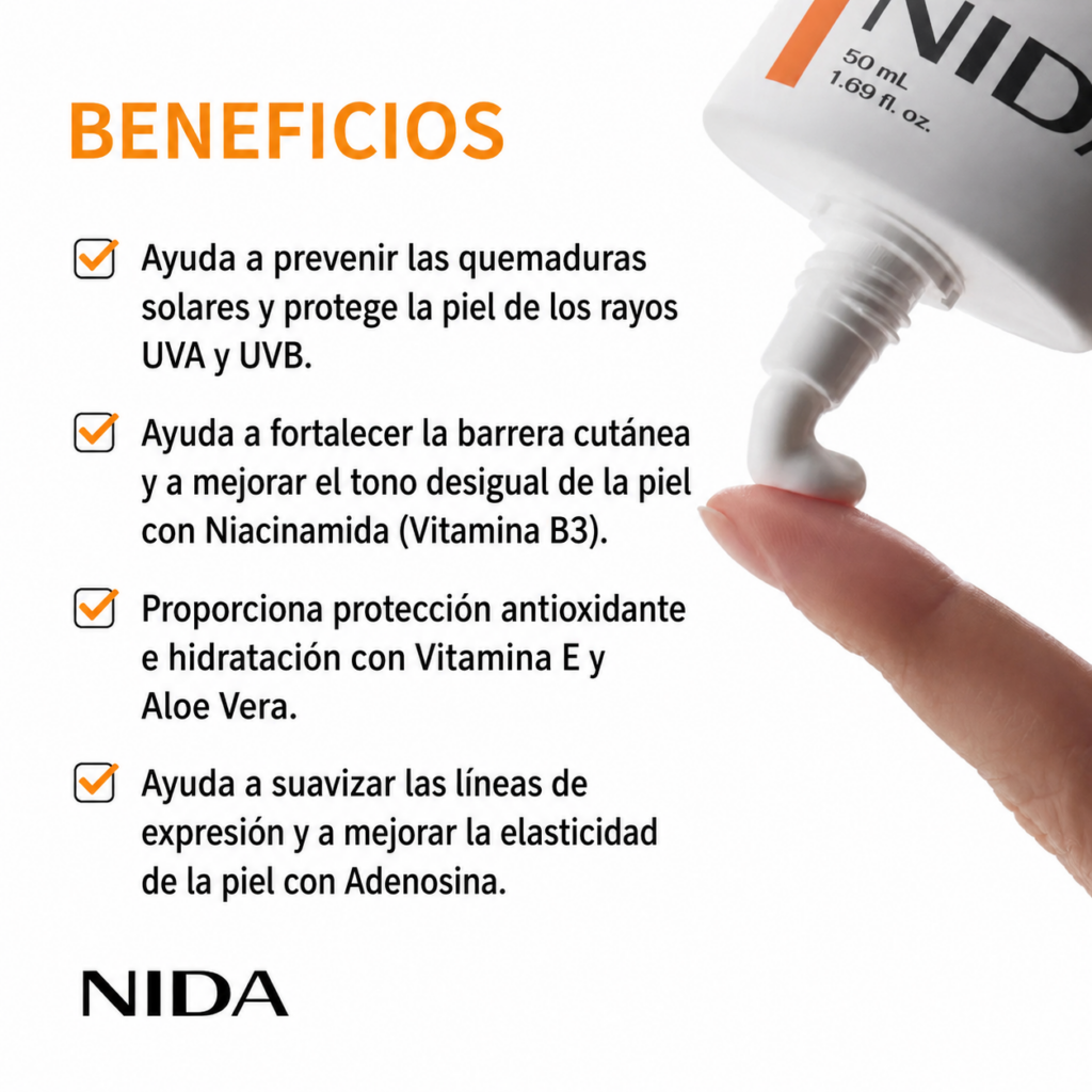 Beneficios del Protector Solar Nida